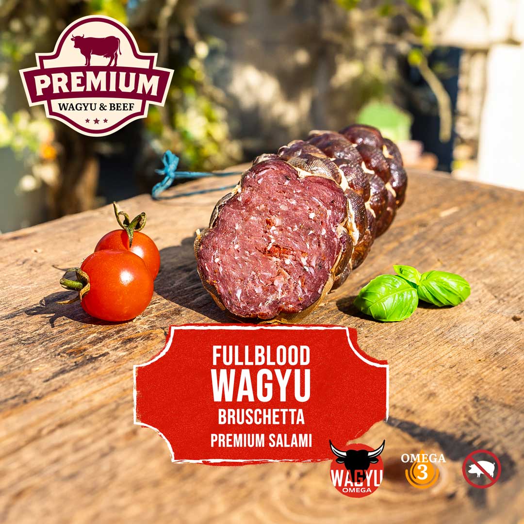 Premium Salami – Fullblood Wagyu Bruschetta – 100% Wagyu Rindfleisch
