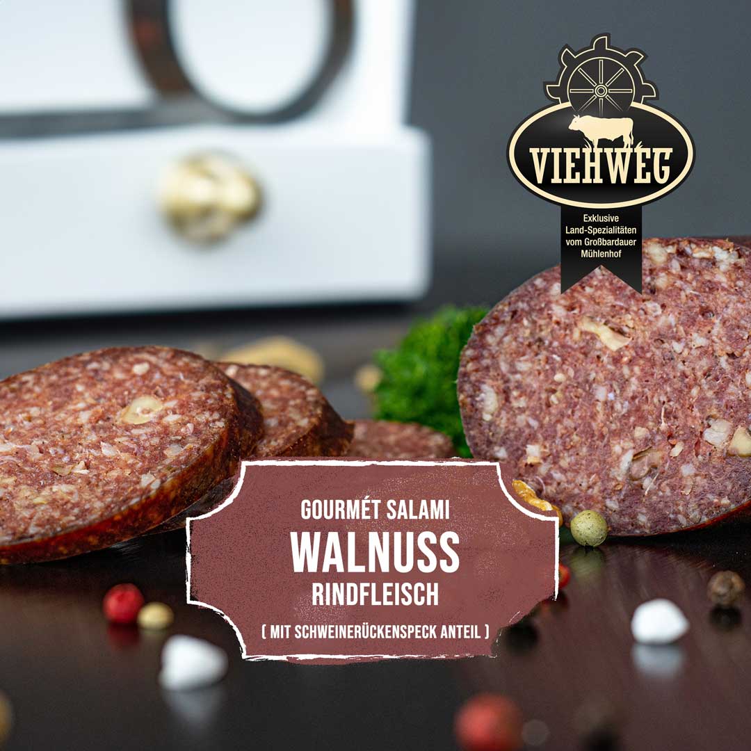 Rindfleisch Salami Walnuss