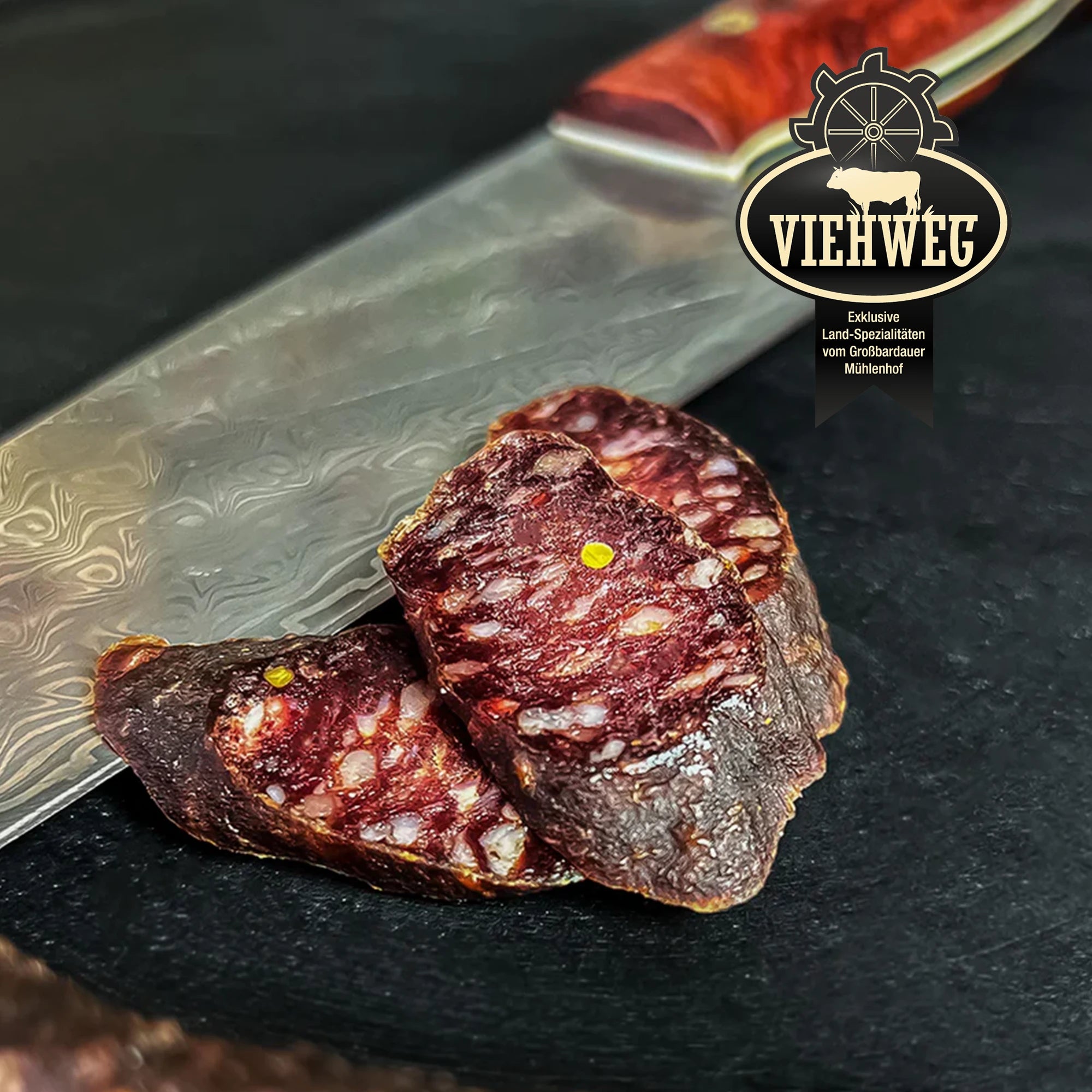 Knacker - Rindfleisch (ein Paar) ( mit Schweinebauchspeck Anteil )