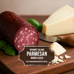 Parmesan Rindfleisch Salami - hauseigene Herstellung der Salami, von Hand gefertigt und mit viel Liebe hergestellt