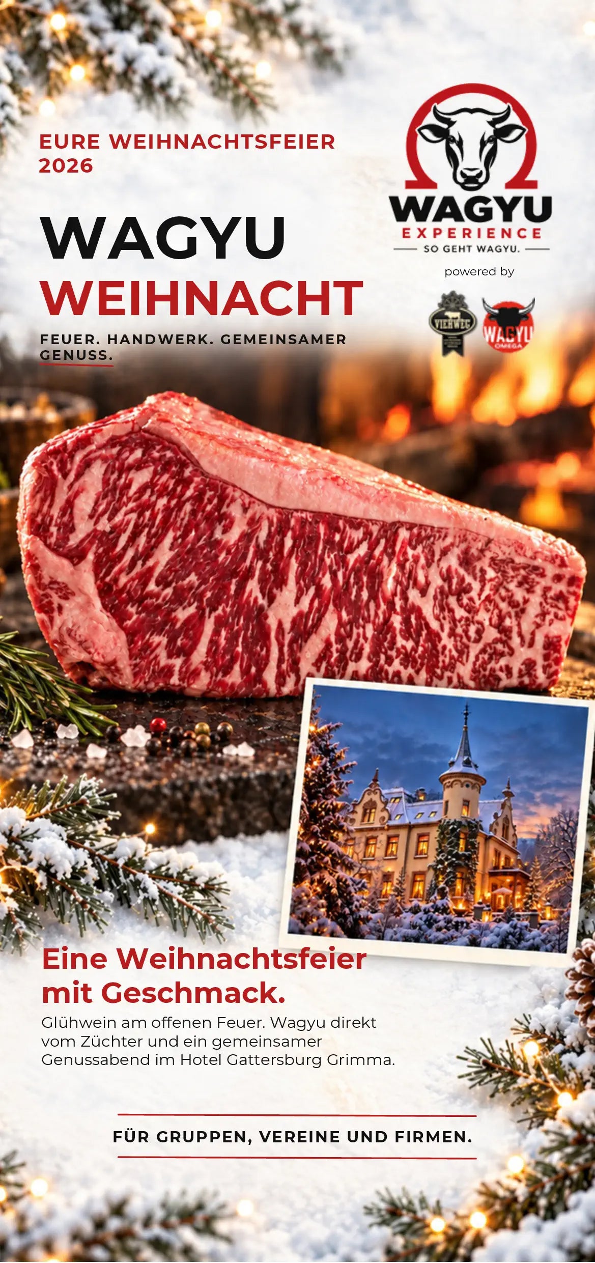 Wagyu Weihnacht im Hotel Gattersburg